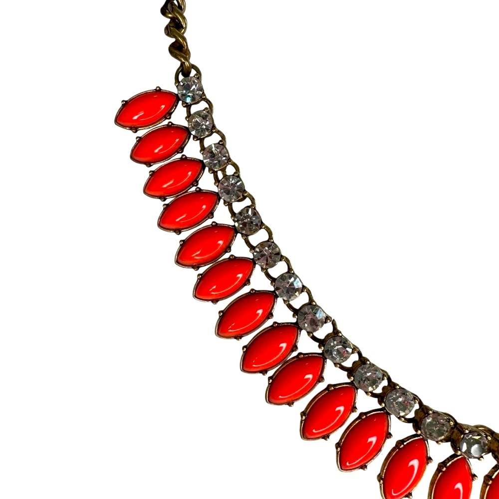 J. Crew Coral and Gold Necklace - Picture 6 of 9